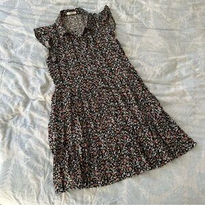 Black floral mini sundress